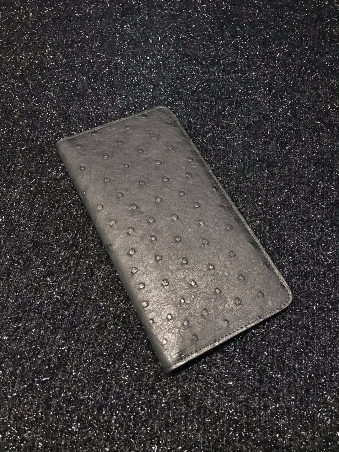 Imported Ostrich pickup bag for men and women General length 24 SNAP GRIP GENUINE LEATHER BUSINESS CARD BAG ULTRATHIN INSIDE AND OUTSIDE GRAIN-TAOBAO