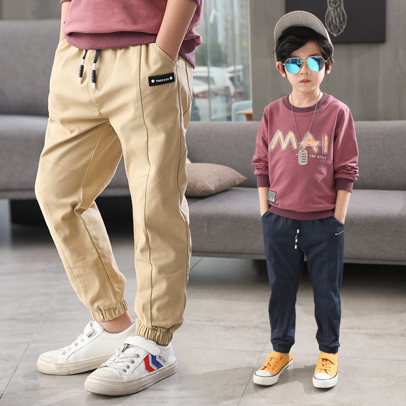 2018 autumn new boys' trousers big boys Korean casual pants boys pants