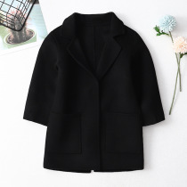 Boys cashmere coat Children Baby double woolen coat 2021 medium long woolen coat suit suit suit tide