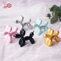 Net Red Baking Cake Ins Wind Decorated Balloon Dog Cake Swing Piece Square Birthday Inserts Sausage Dog Placement