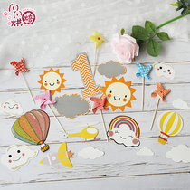 Creative Baking Birthday Cake Decoration Inserted 7 New Years Valentines Day Cartoon Card Inserts Inserts Flags 12 Only clothes