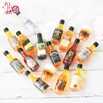 Simulation wine bottle cake decoration dad happy birthday decoration Internet celebrity whiskey wine mini beer plug-in