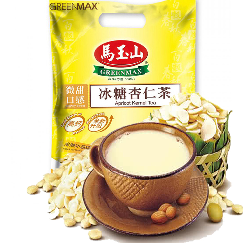 Taiwan imported brewing drink Ma Yushan packaging rock sugar almond tea 360g12 into breakfast ready-to-eat brewing beverage