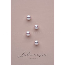 The Moon is the first generation of shiny crystal mirror light with nuclear Aurora freshwater baby pearl earrings