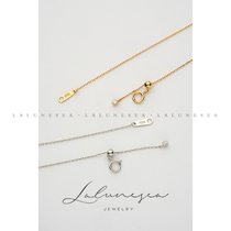 Moon is sea 18K gold platinum gold gold chain adjustable length necklace