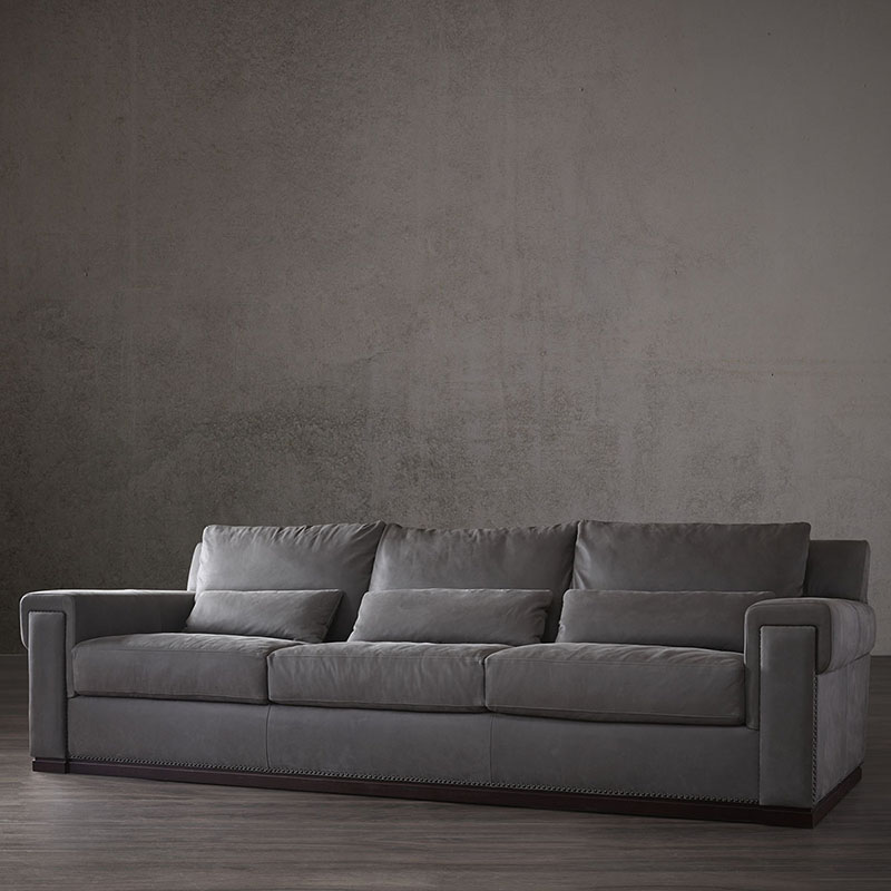 Tao originates from the American Goliat overall two-piece three-person sofa Suede-imported leather leisure sofa