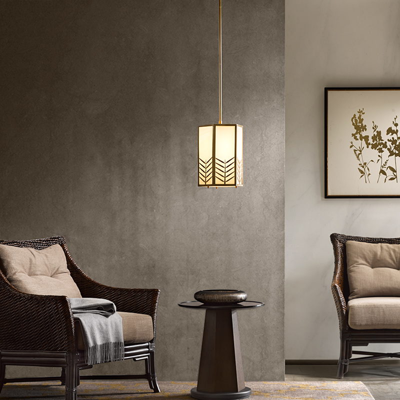 Tao Home Leaves Chandelia Living-room Bedroom Dining Room Lamps Lighting American Minimalist Creative Brass Chandelia