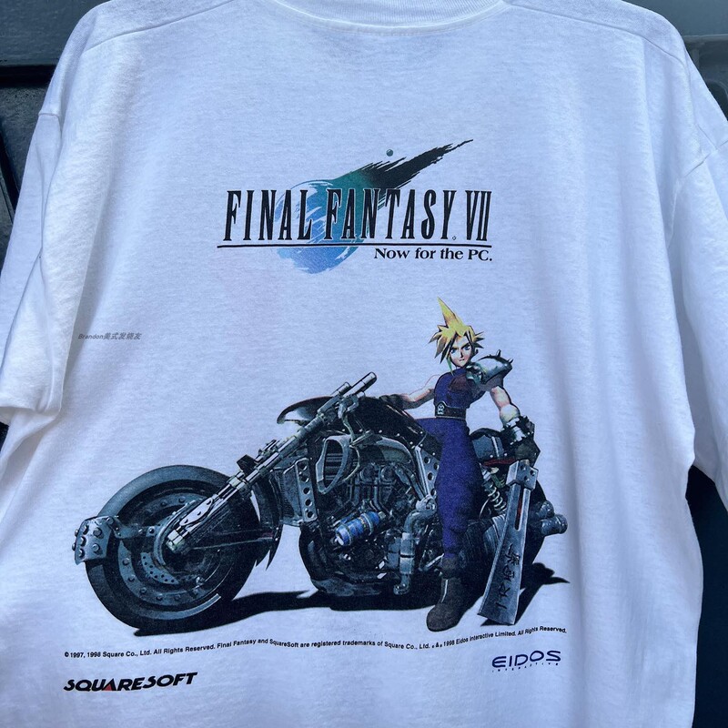 Final Fantasy Short Sleevesessentials Final Fantasy American-Style Textured Short-Sleeve T-Shirt Final Fantasy Short Sleevesessentials Final Fantasy American-Style Textured Short-Sleeve T-Shirt