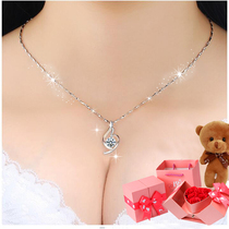 999 sterling silver necklace female summer light luxury niche pendant to send girlfriend wife Girl birthday Chinese Valentines Day Valentines Day gift
