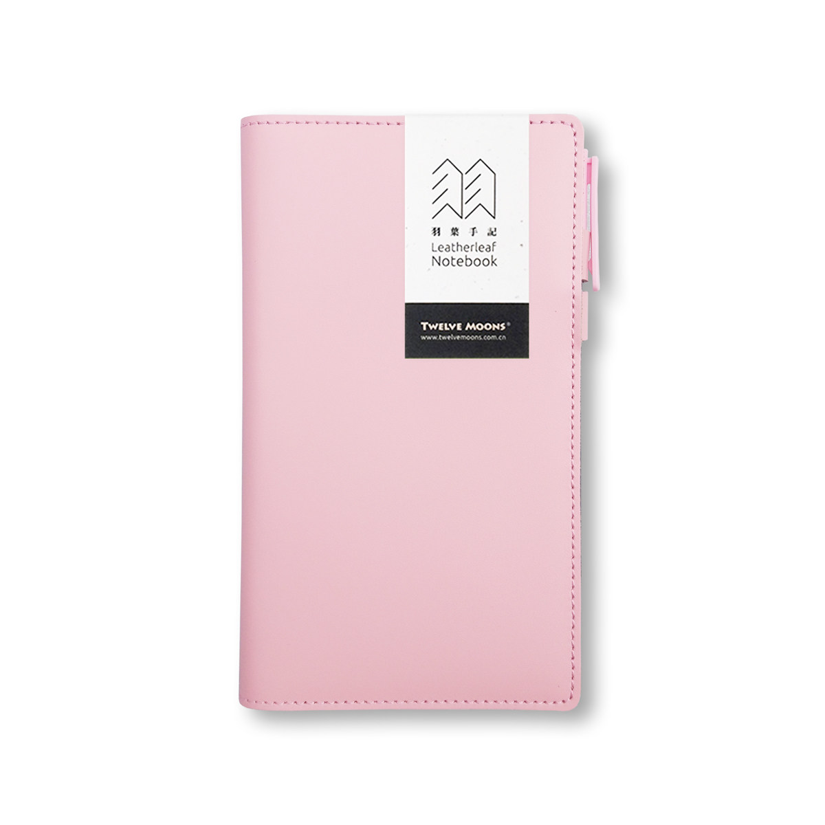 TWELVE MOONS small plums hand remember genuine leather jacket passport jacket notebook jacket-pink