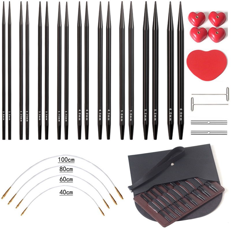 Advanced Professional Detachable Interchangeable Circular Knitting Needles Set, Extended Knitting Needles, Circular Needle Knitting Tools, Aluminum Set Advanced Professional Detachable Interchangeable Circular Knitting Needles Set, Extended Knitting Needles, Circular Needle Knitting Tools, Aluminum Set