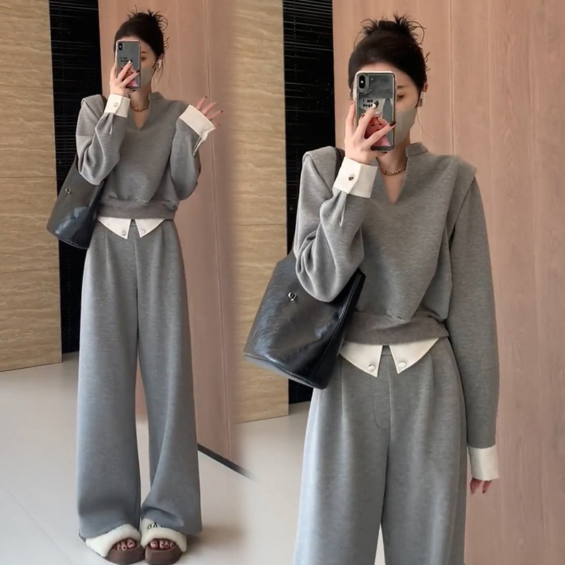 Autumn Slimming Wide-leg Pants