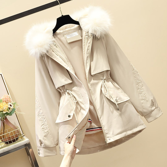 Parker women's winter 2026 new style removable liner plus velvet thickened short windbreaker coat jacket