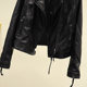 Leather jacket women's autumn and winter 2025 new Korean style slim short trend fashion casual black motorcycle leather jacket