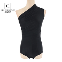 Latin dance jumpsuit womens new ballroom dance sleeveless collars fold national standard dance sexy off-shoulder slim practice clothes