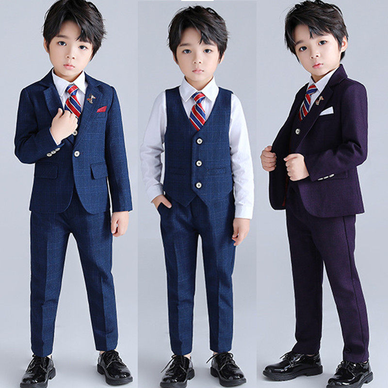 Children's Western-style boy Little suit Spring and Autumn Inn Flower Boy Boy walking show gown suit Chaoing out of fashion