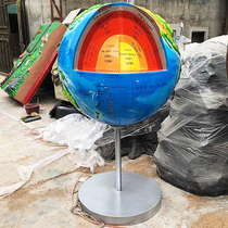 Earths internal tectonic structure stratigraphic circle model oversized large profile globe core shell oversize