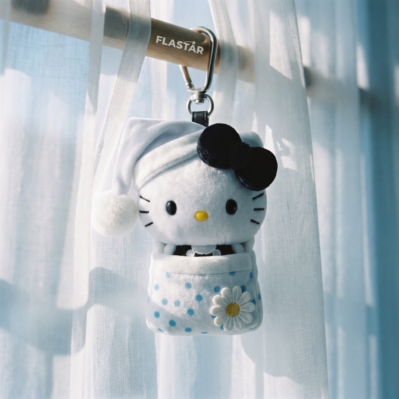 Japanese Flastar Light Blue Sleeping Bag Doudou Eye Kitty Bag Pendant Hello Kitty Doll Plush Toy Hanging Ornament Gift for Women Japanese Flastar Light Blue Sleeping Bag Doudou Eye Kitty Bag Pendant Hello Kitty Doll Plush Toy Hanging Ornament Gift for Women