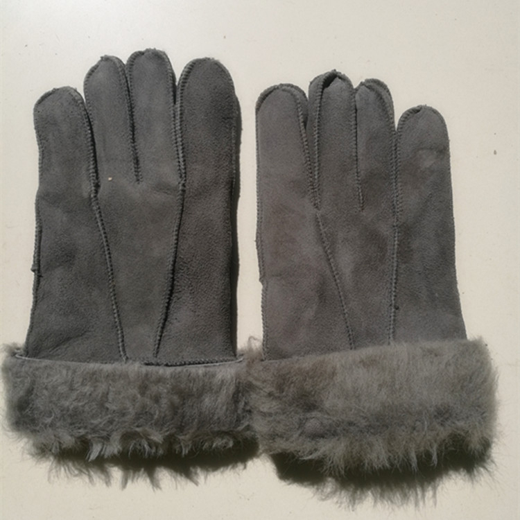 [Đặc biệt hàng ngày] da cừu len lông một da ngoài trời đi xe đạp windproof nam giới và phụ nữ ấm găng tay dày găng tay da nam