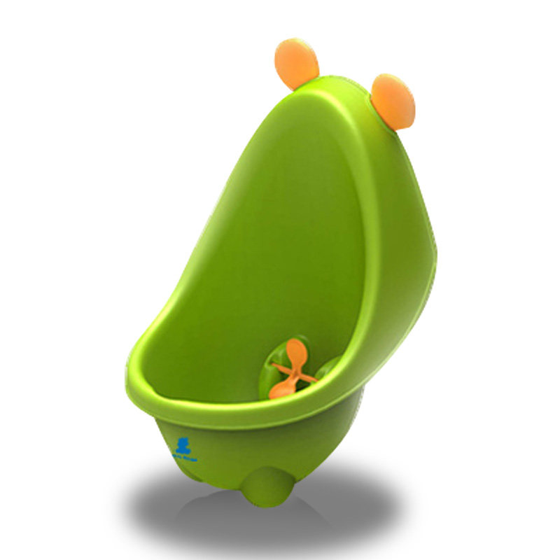 小白熊 儿童站立式小便器座便器 婴儿小便斗尿盆尿斗 墙式小便池