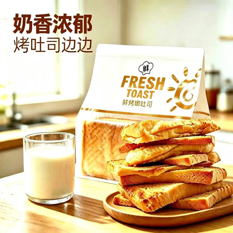 Bread Crust Meal Replacement Staple Food, Milk-Flavored Thick-Cut Toast Crust Staple Food, Nutritious Milk-Flavored Whole Wheat Flavor Satiating Food Bread Crust Meal Replacement Staple Food, Milk-Flavored Thick-Cut Toast Crust Staple Food, Nutritious Milk-Flavored Whole Wheat Flavor Satiating Food
