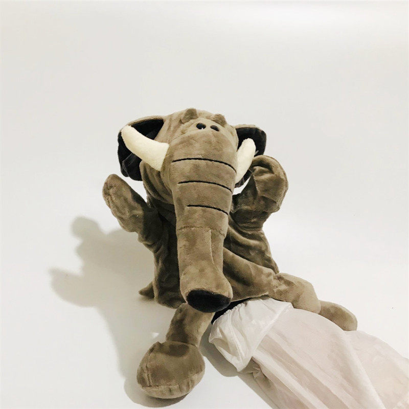 The Wise IAnimals Hand Puppet Toy Head Can Move Children's Belly Gloves Performance Clothe Bunny Rabbit Finger Doll Plush