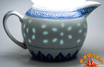 Jingdezhen original bright porcelain factory products blue and white Linglong glaze dam small round Milk Cup factory goods old porcelain is flawed