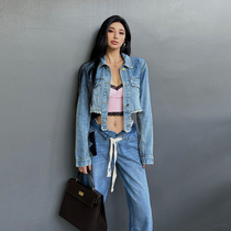 Helen (March 21 20 points open for snatched) European and American Wind Short Cowboy Jacket Design Sensation