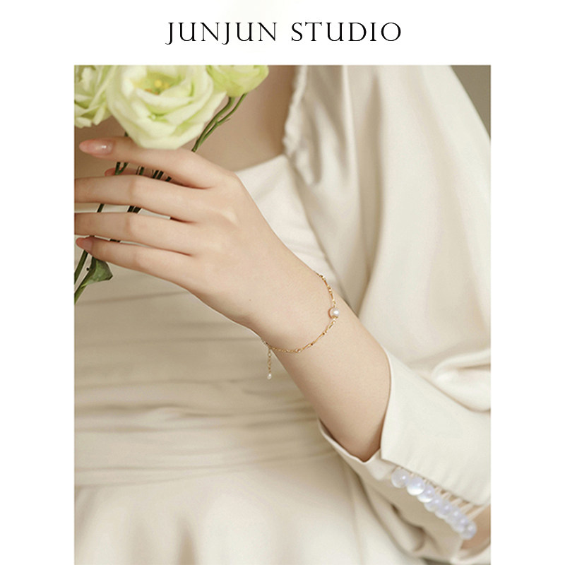 JUNJUN Strong Freshwater Pearl Bracelet USA 14k Bag Kit - Jin Garden is a sweet and seven - night girl