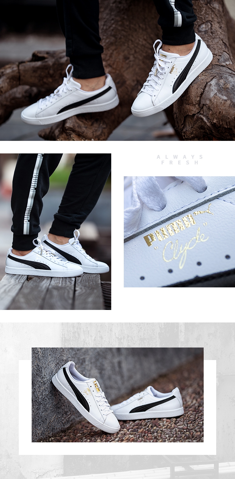 Puma Clyde Core L Foil Giày nam PUMA Giày thể thao Giày thông thường Giày đế thấp giày thể thao nữ giá rẻ