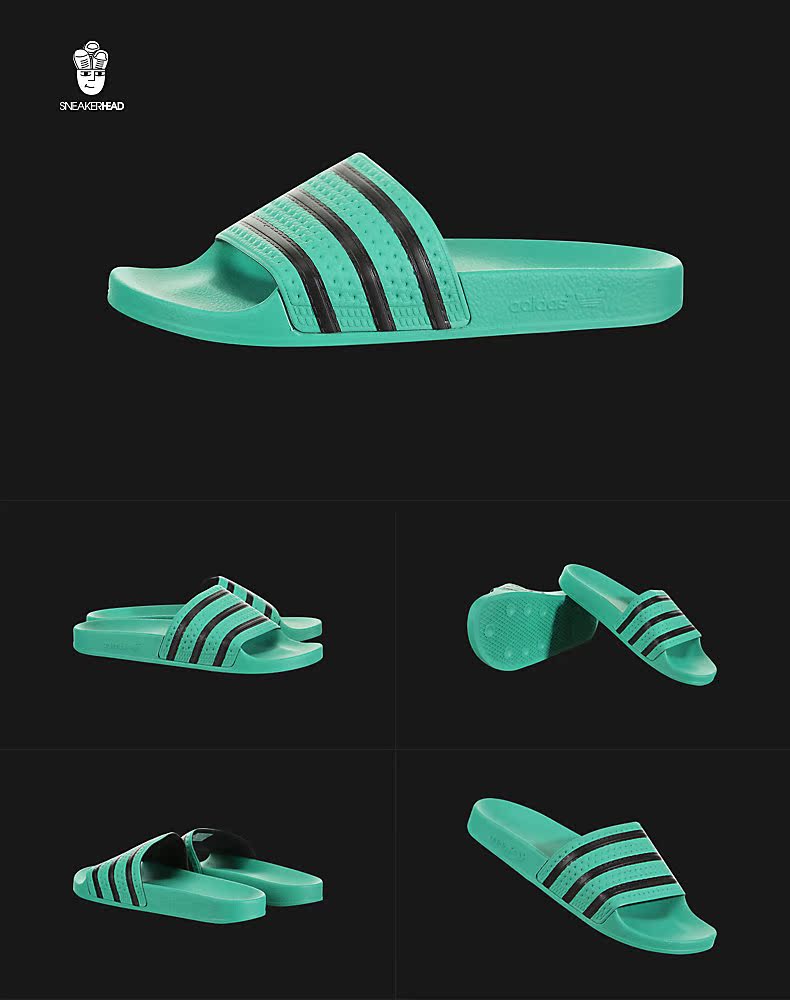 Adidas Adilette clover của nam giới thể thao dép thời trang bãi biển giày dép giản dị xăng đan đế bằng