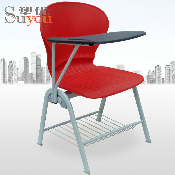 Factory direct multi-color training chair Lecture chair with writing board splicing folding chair Staff chair Conference chair