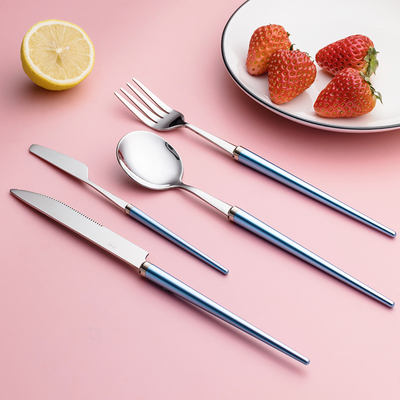 Cute steak knife, knife and fork, children's fruit fork, spoon set, three-piece Western tableware set, complete set for home use