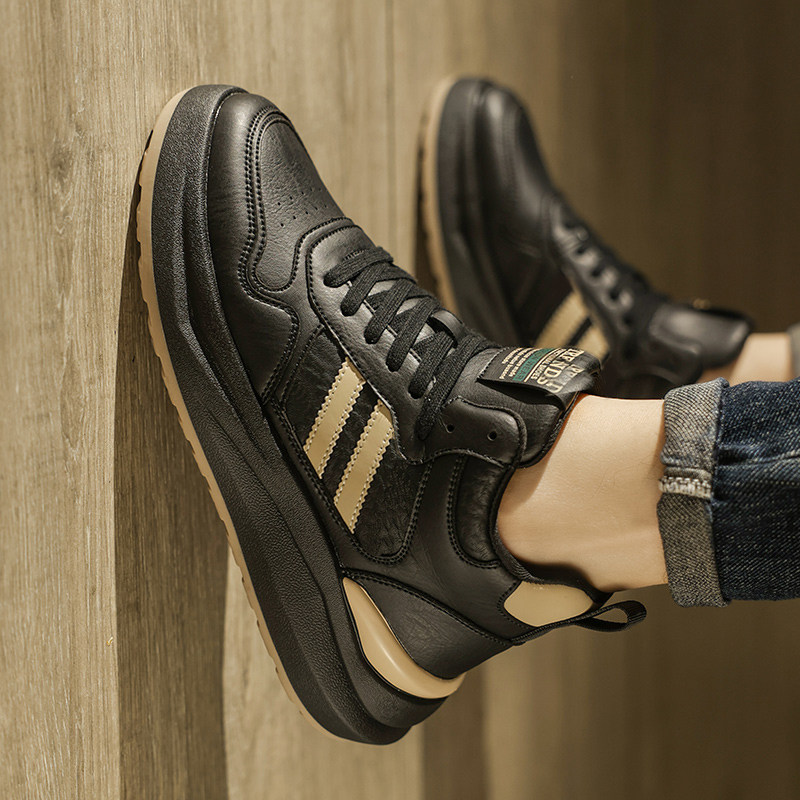 High-Top Men's Shoes 2025 New Winter Thick-Soled Trendy Versatile Youth Soft-Soled Casual Sports Running Trendy Shoes