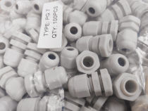  Waterproof cable connector PG7 cable connector External thread industrial connector Black white 100 packs