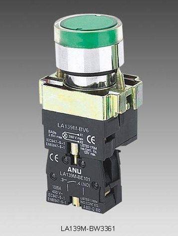 Self-Reband light button switch XB2-BW3361 green flat button with light button 1 sheet often open contact point 220V