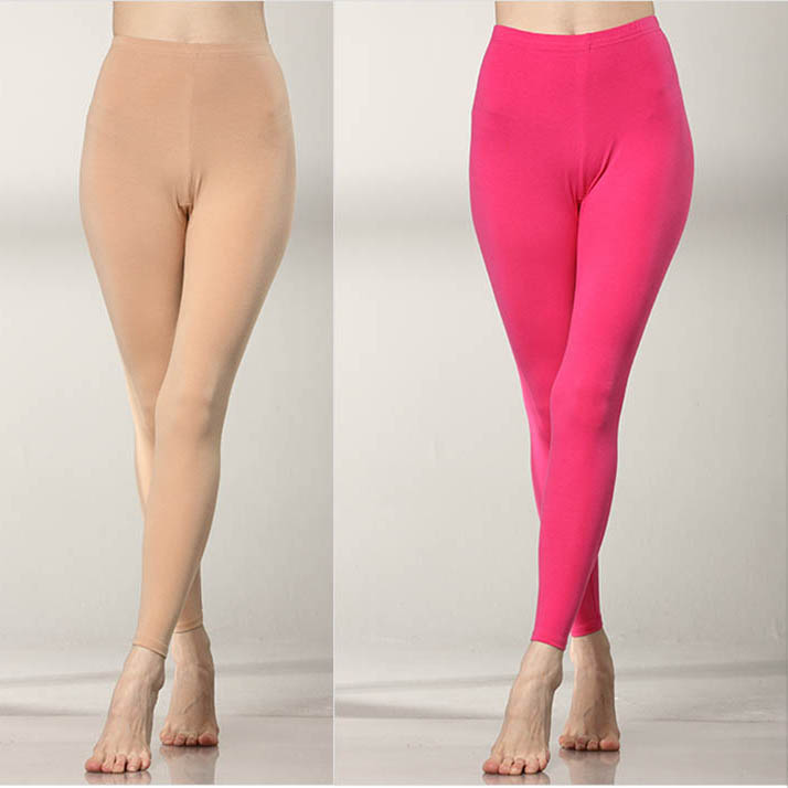 2 mẩu womens Lycra quần cotton mùa thu một mảnh womens giữa eo quần lót mỏng xà cạp cơ thể quần cơ thể mùa thu.