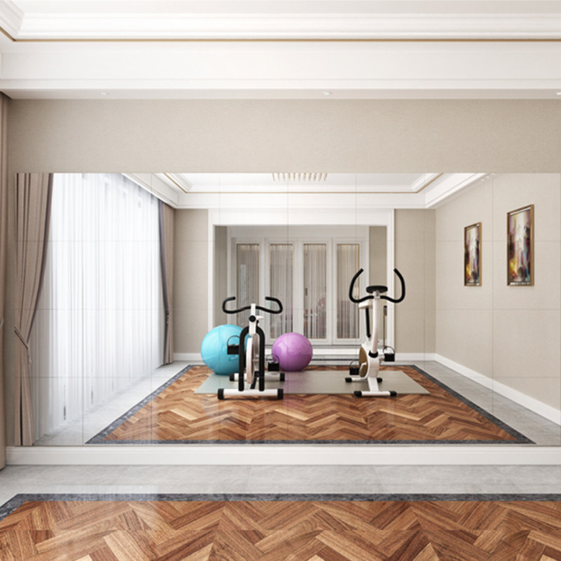 Fitness mirror home wall free stitching self-adhesive full-length mirror dance studio yoga practice room oversized customizable