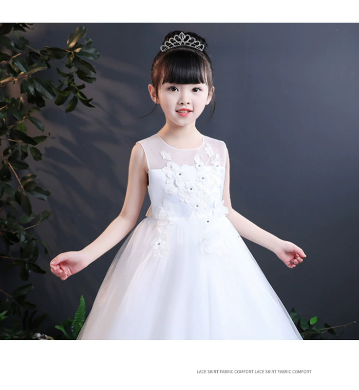 Váy mùa hè bé gái công chúa váy dài trẻ em hoa cô gái ăn tối nữ lớn trẻ em biểu diễn piano ra khỏi váy không khí cổ tích - Váy trẻ em váy trẻ em đẹp