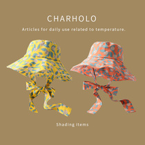 Chenghu snail big along the sun hat printing resort sun protection hat children spring and summer travel belt beach fishermans hat