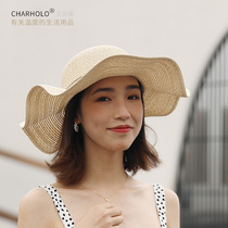 Chenghu snail sun sun hat children sun hat summer straw hat cover face beach hat fashion Korean version of Big eaves cool hat