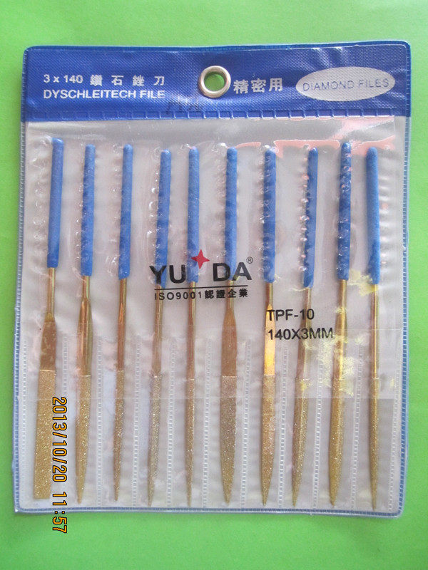 Alloy file diamond file alloy assorted file titanium-plated combination assorted file 3*1404*1605*180