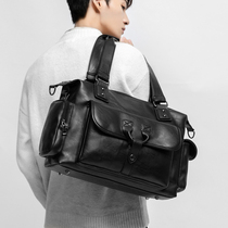 Han Ge Hand bag Mens Bag Shoulder Bag Korean Leisure shoulder bag Short Travel Bag Leather Bag Mens Bag Trend