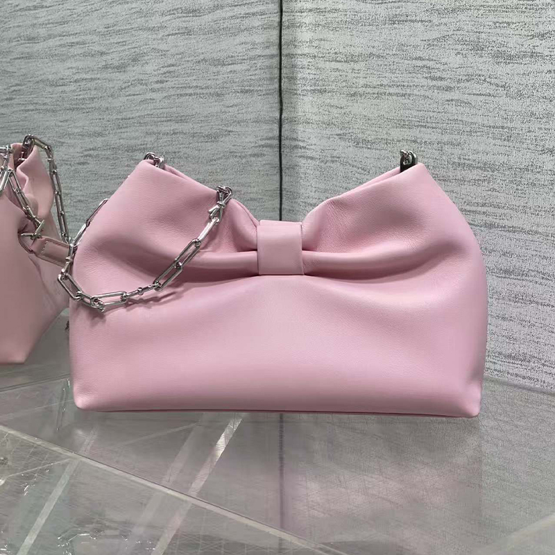 2026 New Bow-Knot Chain Crossbody Bag with Detachable Shoulder Strap, Evening Bag, High-End Calfskin Clutch Bag for Women