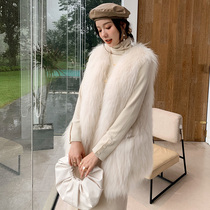 2021 new bifacial raccoon raccoon fur woven fur woven fur waistcoat Fur Coats Vest Young