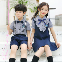 Kindergarten uniform graduation photo suit College Style boys and girls short-sleeved class clothes performance uniforms for primary school uniforms summer