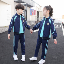 Primary and secondary school uniforms set Spring and Autumn costumes college style childrens class uniforms teachers kindergarten uniforms three sets of customization