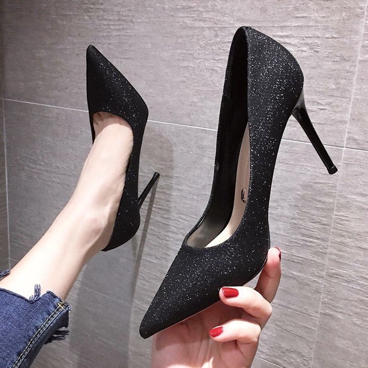 French-Style High Heels for Women, Crystal Stiletto, Pointed Toe, Sexy Silver Bridesmaid Dress, Mid-Heel 7cm, Large Size, Sequin Single Shoes 5 French-Style High Heels for Women, Crystal Stiletto, Pointed Toe, Sexy Silver Bridesmaid Dress, Mid-Heel 7cm, Large Size, Sequin Single Shoes 5