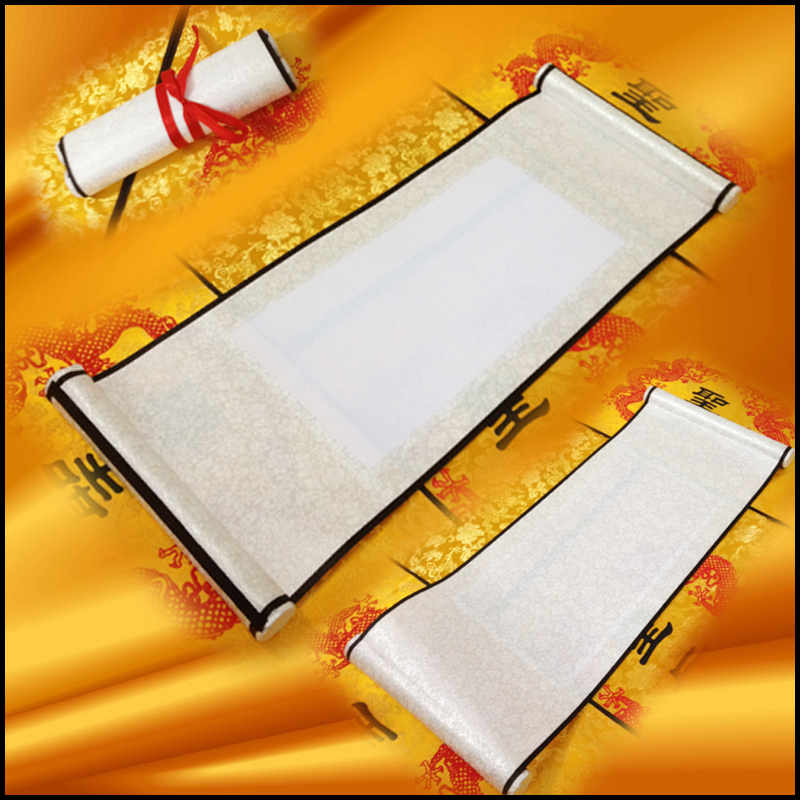White scroll custom-made (product manual event invitation, stage props, bedroom decoration, etc.)