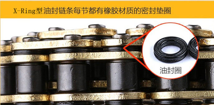 Dayang new Xiaofeng 150 Xiaojian 428HV gold oil seal chain big luck and cool moving mute chain plate gear three pieces